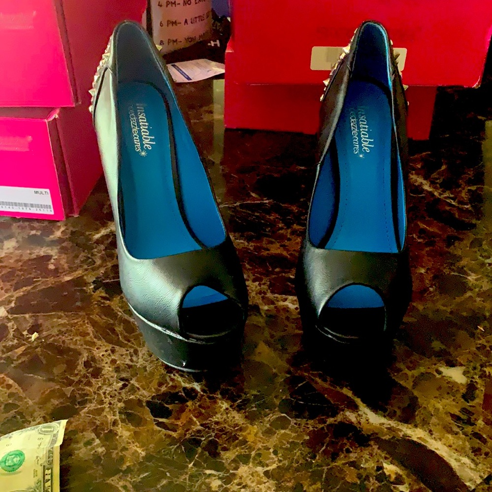 SOLD 6in studded platform heels
